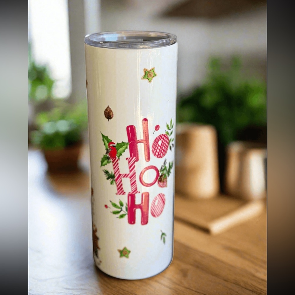 Ho‎ ho ho Xmas themed tumbler